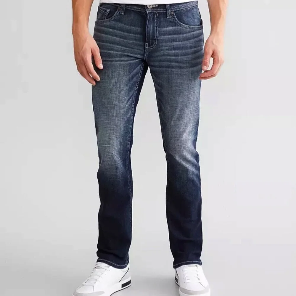 DepartWest 28x32 Trouper Men’s Slim Fit Jeans Stretch Logo DWD220